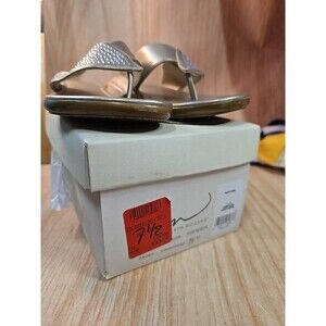 KIM Rogers Sz 7.5  “ANGEY” CHAMPAGNE  Strappy Slip-On  Sandals